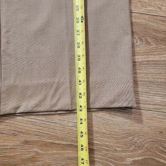 St John Career Pants Flat Front Women's Sz 6 Classic Lightweight Workwear Tan - Picture 10 of 14